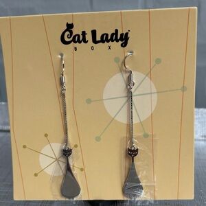 Cat Lady Box Dangle Cat Earrings
